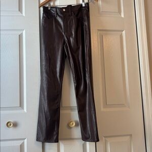Chocolate GAP Brown Vegan Leather Pants